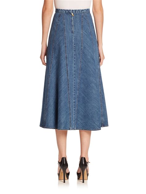 michael kors denim skirt.